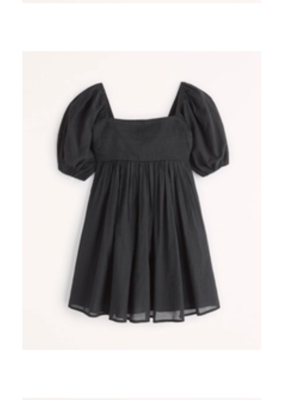 Abercrombie & Fitch Black Puff-Sleeve Mini Dress